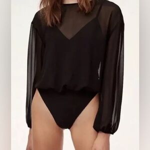 Aritzia Wilfred Chiffon Bodysuit - US S